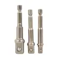 Adapter do kluczy nasadowych, 3 szt. 1/4 cala, 3/8 cala oraz 1/2 cala - Silverline