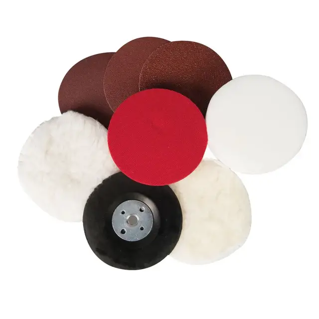 Zestaw szlifersko-polerski 8 szt. 180 mm - Silverline