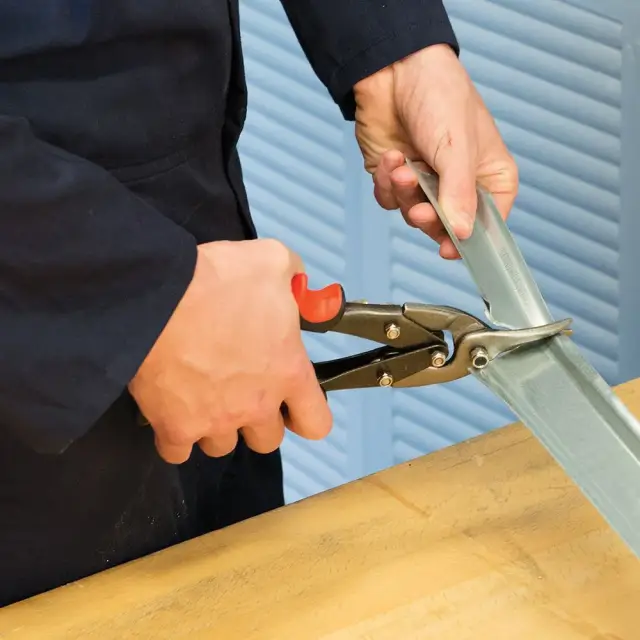 Nożyce do blachy proste przegubowe Cięcie praworęczne - Silverline