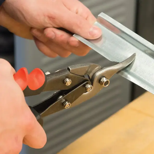 Nożyce do blachy proste przegubowe Cięcie leworęczne - Silverline