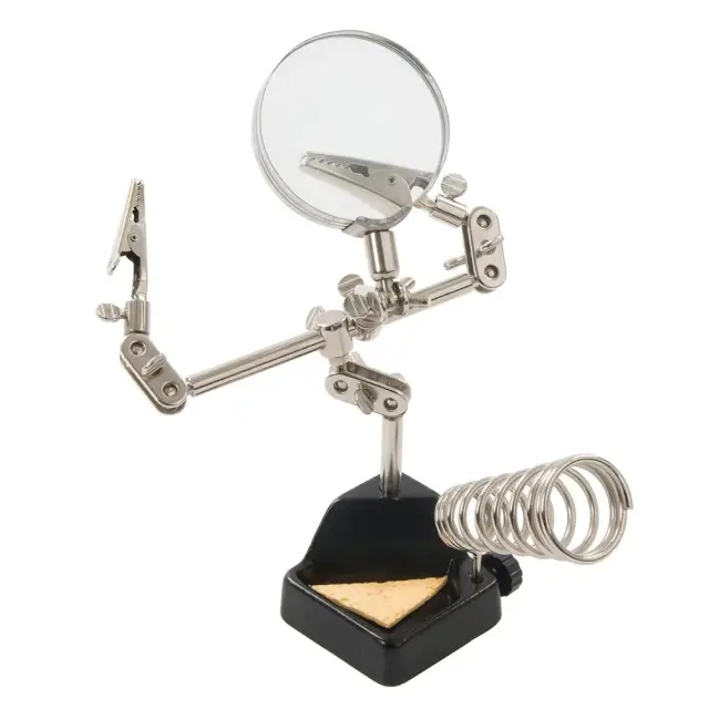 Pomocna dłoń z lupą o dużej wydajności 60 mm 3x - Silverline