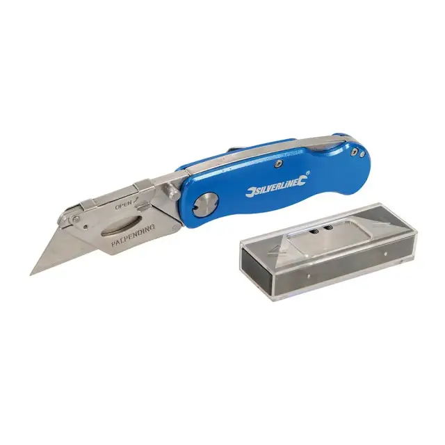 Blokowany nóż składany z 10 ostrzami 90 mm - Silverline