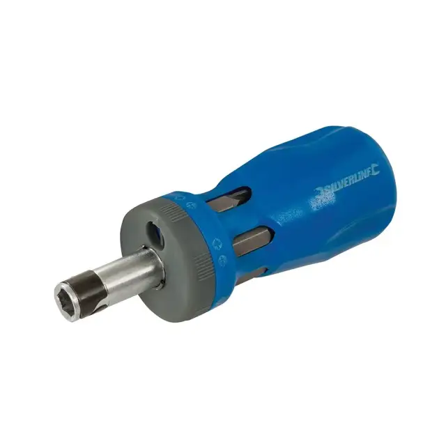 Wkrętak grzechotkowy z wymiennymi bitami 12 w 1, opakowanie zbiorcze 12 w 1 - Silverline