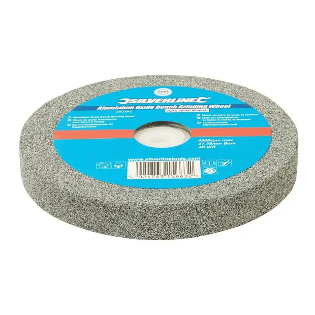 Tarcza szlifierska z tlenku glinu Średnioziarnista 150 x 20 mm - Silverline