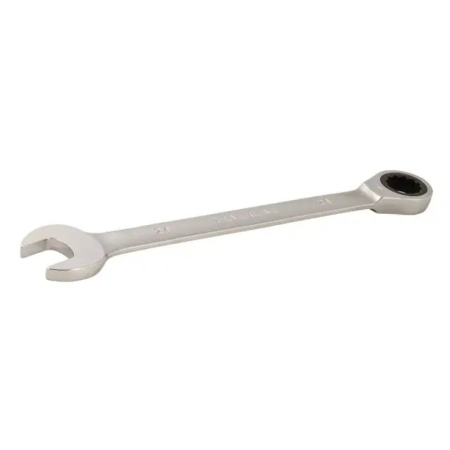 Stały klucz płasko-oczkowy z grzechotką 24 mm - Silverline