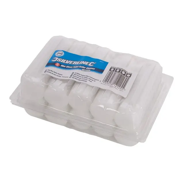 Mini wałek malarski 100 mm, 10 szt. Błyszcząca farba - Silverline