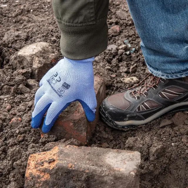 Rękawice robocze pokryte lateksem L 9 - Silverline