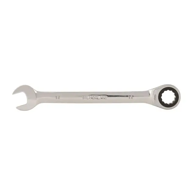 Stały klucz płasko-oczkowy z grzechotką 14 mm - Silverline