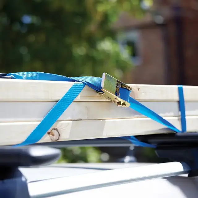 Pasy transportowe z hakiem typu S, 4 szt. 4 m x 25 mm - Mierzone 350 kg, udźwig 700 kg - Silverline