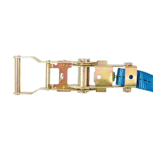 Pas transportowy z zapadką i hakiem typu J 3 m x 27 mm - Mierzone 350 kg, udźwig 700 kg - Silverline