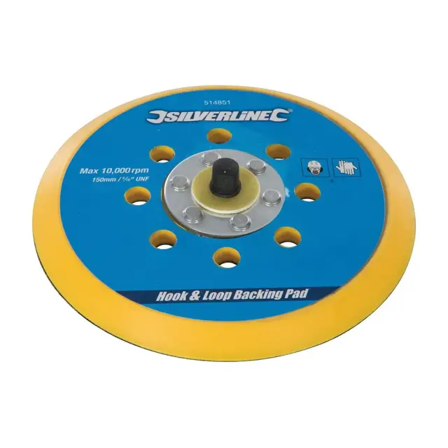 Talerz szlifierksi z mocowaniem na rzep 150 mm / 5/16 cala UNF - Silverline