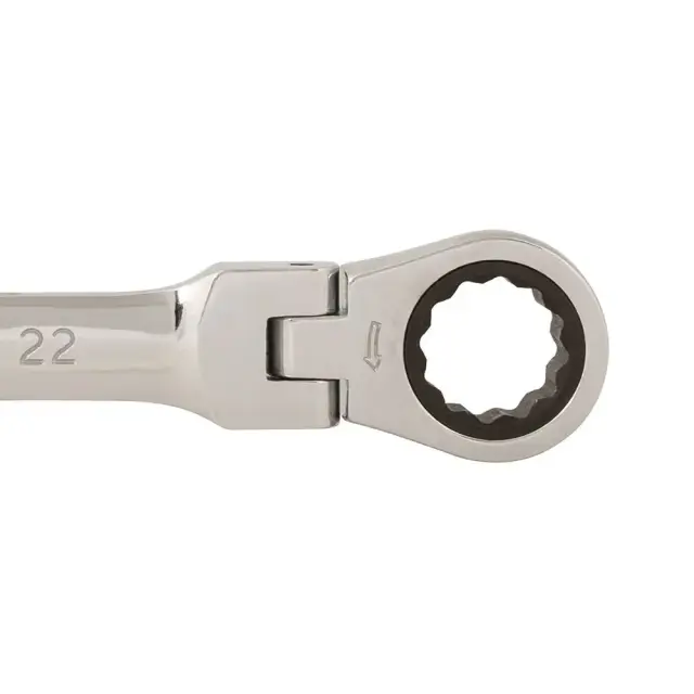 Przegubowy klucz płasko-oczkowy z grzechotką 22 mm - Silverline