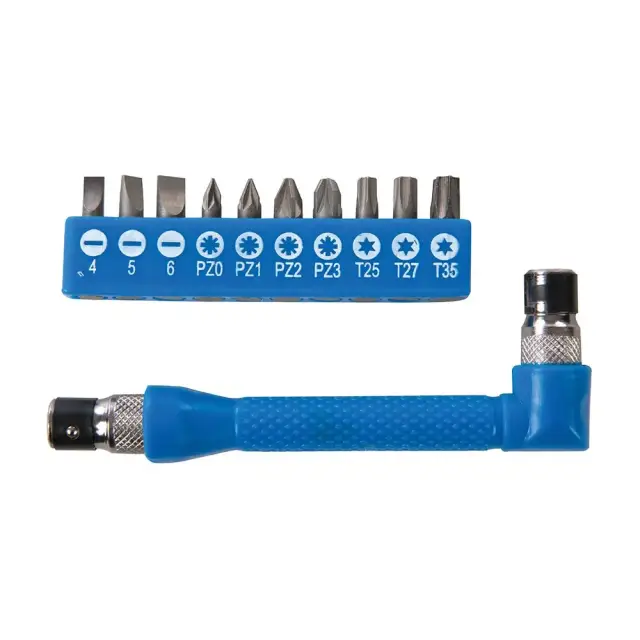 Zestaw bitów z uchwytem kątowym, 12 szt. 12 szt. - Silverline