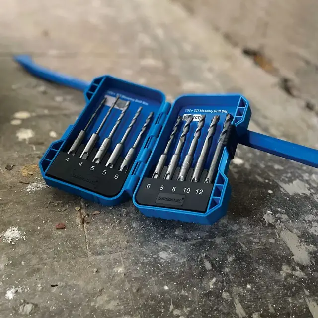 SDS Plus TCT zestaw wierteł, 10 szt. 4 - 12 mm - Silverline