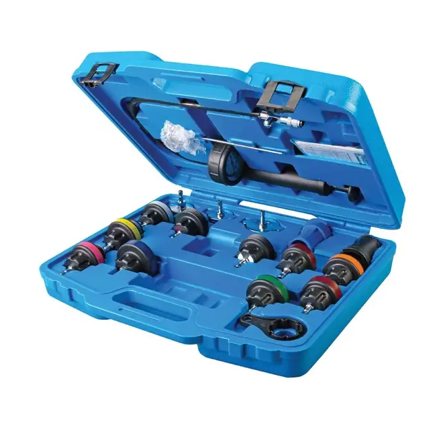 Zestaw do kontroli ciśnienia w chłodnicy, 18 elem. 18 elem. - Silverline