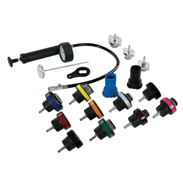 Zestaw do kontroli ciśnienia w chłodnicy, 18 elem. 18 elem. - Silverline