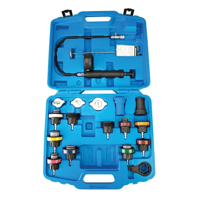 Zestaw do kontroli ciśnienia w chłodnicy, 18 elem. 18 elem. - Silverline