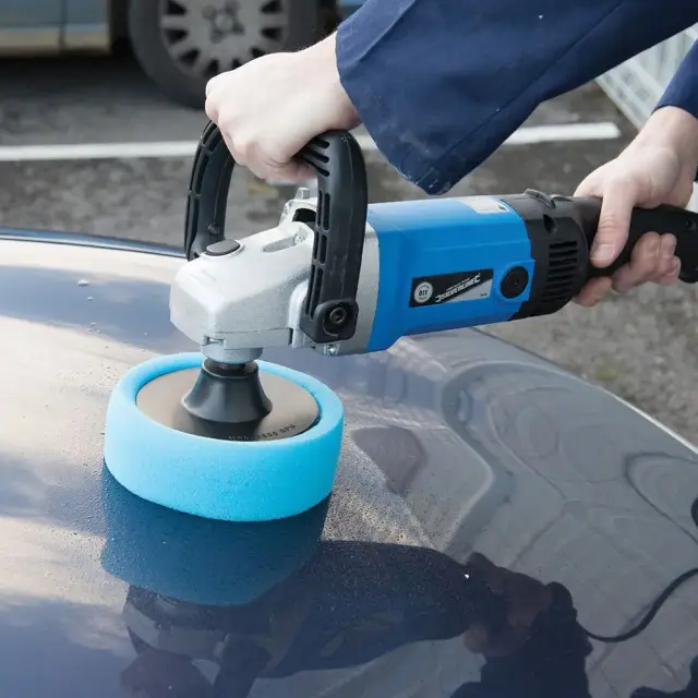 Dysk polerski z gąbką M14 150 mm, średnio miękki, niebieski - Silverline