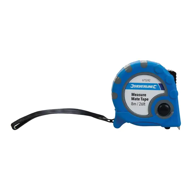Miarka zwijana, opakowanie zbiorcze 24 szt. 8 m / 8 m x 25 mm - Silverline