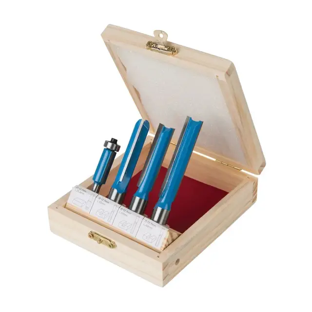 Zestaw frezów trzpieniowych prostych, 4 szt. 1/2 cala / 1/4 cala - Silverline