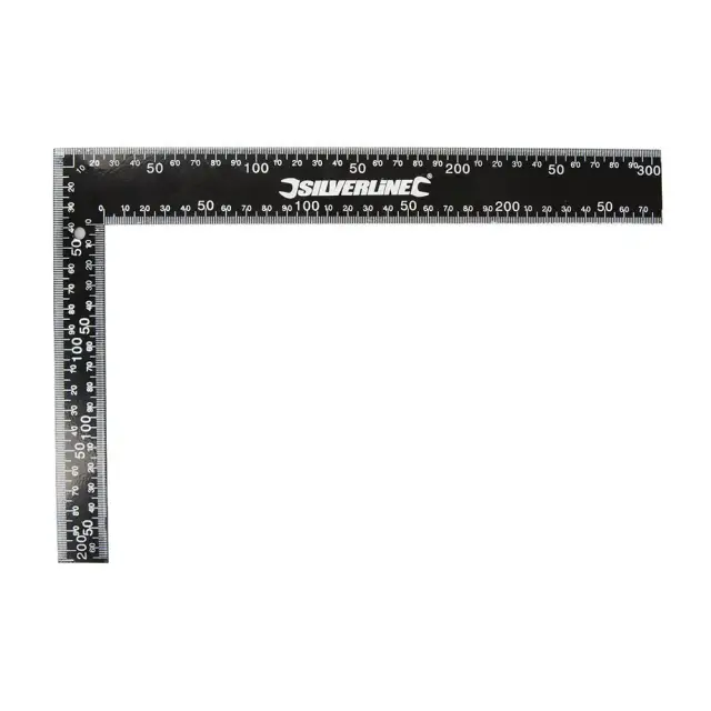 Kątownik stolarski ze stali 300 x 200 mm - Silverline