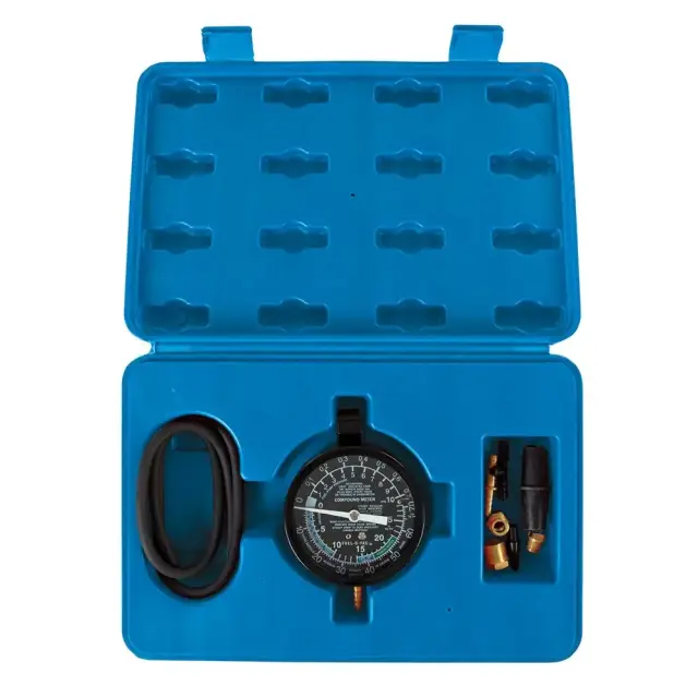 Miernik do prób ciśnieniowych pompy próżniowej i paliwowej 0 - 10 psig / 0 - 25 inHg - Silverline