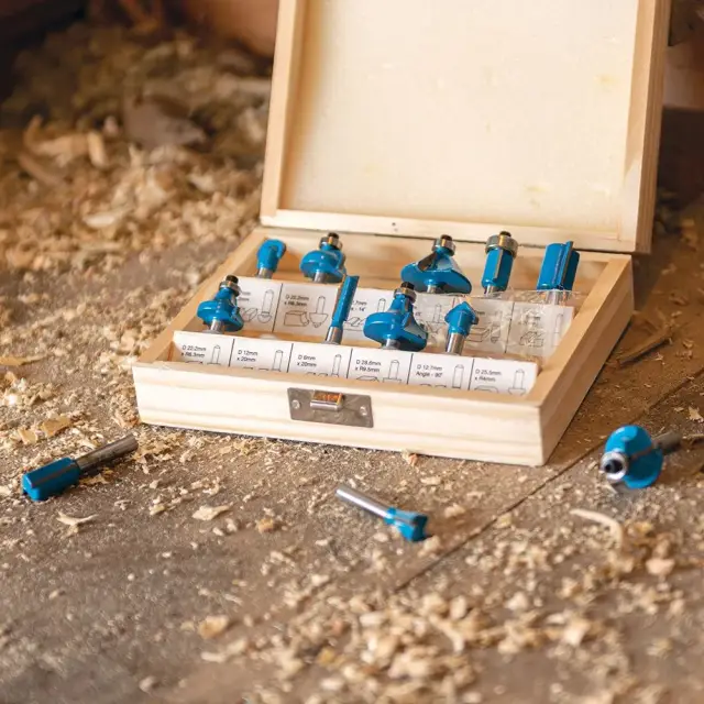 1/4 cala Zestaw frezów TCT, 12 szt. 1/4 cala - Silverline