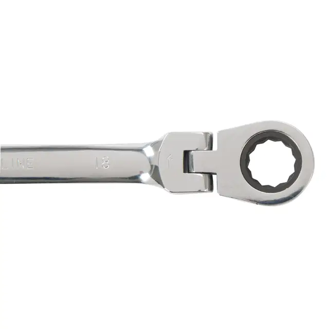 Zestaw kluczy płasko-oczkowych z przegubem i grzechotką, 12 szt. 8 - 19 mm - Silverline