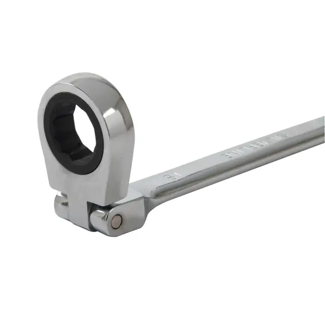 Zestaw kluczy płasko-oczkowych z przegubem i grzechotką, 12 szt. 8 - 19 mm - Silverline