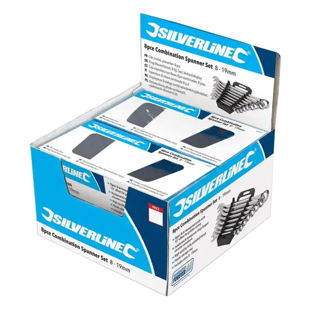 Zestawy kluczy płasko-oczkowych, opakowanie zbiorcze 6 szt. 6 szt. - Silverline