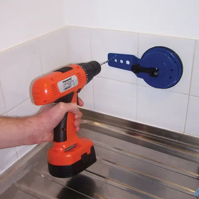 Szablon do wiercenia w płytkach 120 mm - Silverline