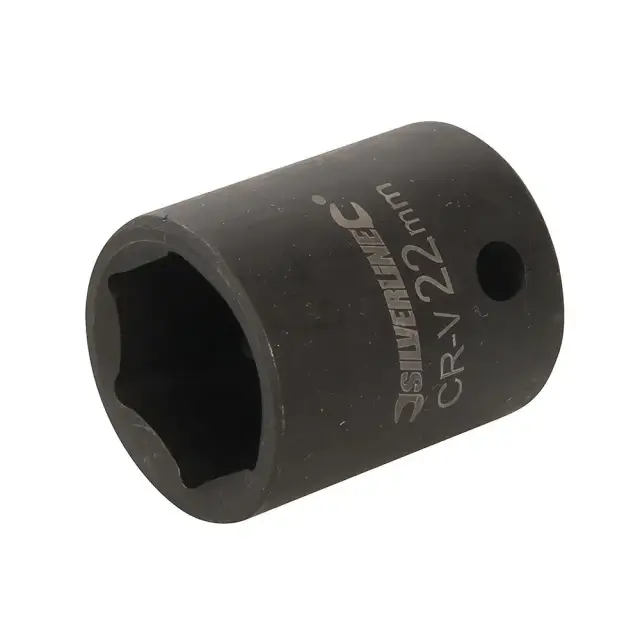 Zestaw metrycznych nasadek udarowych sześciokątnych 1/2 cala, 10 szt. 10 - 22 mm - Silverline