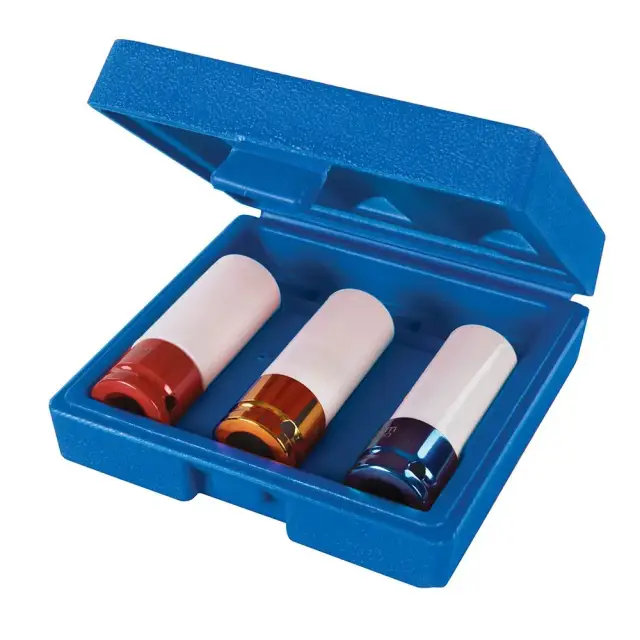 Zestaw kluczy nasadowych udarowych do felg 3 szt. 1/2 cala / 17, 19 i 21 mm - Silverline