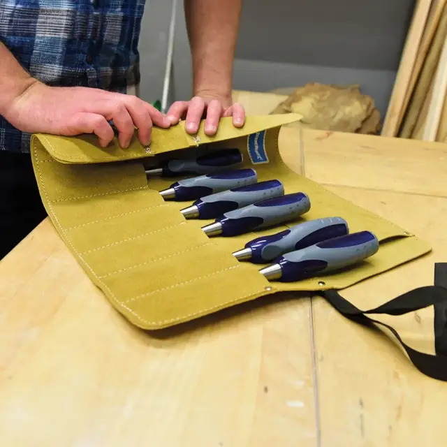 Pokrowiec na dłuta składany, 8-kieszeniowy 440 x 380 mm - Silverline