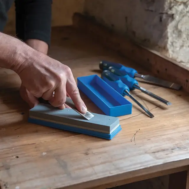 Kamień do ostrzenia, kombinacja węglika krzemu Drobno/średnio ziarnisty - Silverline